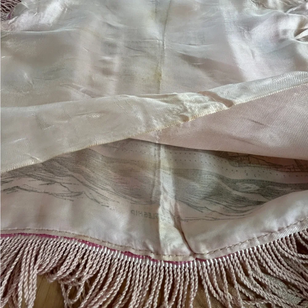 Antique Pillow Sham Silk US Navy Sailor Mother Poem Original Military